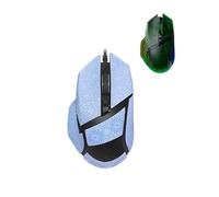 toergy 1 Set Mouse Anti-slip Grip Tape Fit for Razer Basilisk V3 Pro, Sweat Resistant,Self-Adhesive Design,Elastics Refined Side Stickers,Professional Mice Upgrade Kit,Blue Snowflake Pattern