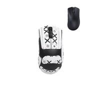 toergy 1 Set Mouse Anti-slip Grip Tape Fit for Razer DeathAdder V3 Pro, Sweat Resistant,Self-Adhesive Design,Elastics Refined Side Stickers,Professional Mice Upgrade Kit,White Printed Pattern
