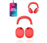 toergy 2-in-1 Protective Kit for SONY 1000X THE COLLEXION : Silicone Case + Zipper Headband Cover, Shockproof Dustproof Full Protection Set, Red