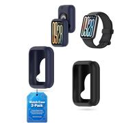 toergy 2 Pack Case for Xiaomi Smart Band 10 Pro, 2-in-1 Built-in TPU Full Body Case, Scratch-Resistant, Shockproof, All-Round Protection, Black & Blue