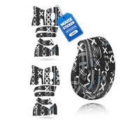 toergy 2 Set Mouse Anti-slip Grip Tape Fit for Logitech Lift Vertical, Sweat Resistant,Self-Adhesive Design,Elastics Refined Side Stickers,Professional Mice Upgrade Kit,Black Printed Pattern