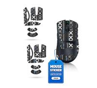 toergy 2 Set Mouse Anti-slip Grip Tape Fit for Razer DeathAdder V4 Pro, Sweat Resistant,Self-Adhesive Design,Elastics Refined Side Stickers,Professional Mice Upgrade Kit,Black Printed Pattern