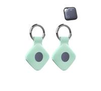 toergy 2pack Protective Case for UGREEN Tracker Tag Silicone Keychain- Durable and Stylish Cover, Waterproof,Anti-fall,Dogs,Cats Locator Case,Light Green