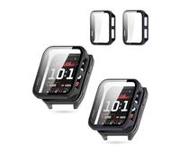toergy 2pack, Screen Protector Case for Garmin Venu X1 / VenuX1 Smartwatch - Integrated Design for Ultimate Smartwatch Protection,PC + Screen Tempered Film,Anti-Scratch,Black,Blue