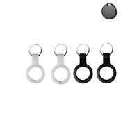 toergy 4 Pack Protective Case for Chipolo Anti-Loss Tracker with Silicone Keychain - Durable & Stylish Cover, Waterproof, Anti-Fall - Black,White