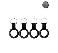 toergy 4 Pack Protective Case for Chipolo Anti-Loss Tracker with Silicone Keychain - Durable & Stylish Cover, Waterproof, Anti-Fall - Black
