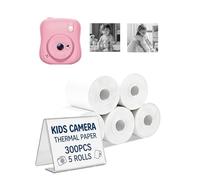 toergy 5 Rolls Self-Adhesive Instant Print Camera Paper for Kids | HD Thermal Refill Rolls, BPA-Free & Non-Toxic | Design for Hangrui H9 Kids’ Cameras | Perfect for DIY Crafts & Scrapbooking