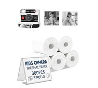 toergy 5 Rolls Self-Adhesive Instant Print Camera Paper for Kids | HD Thermal Refill Rolls, BPA-Free & Non-Toxic | Design for CalineGam M7 Kids’Cameras | Perfect for DIY Crafts & Scrapbooking