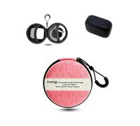 toergy Case Compatible for Anker Soundcore AeroClip, Odorless Travel Earbud Carrying Cover Pouch Bag with Mesh Pocket, Pink