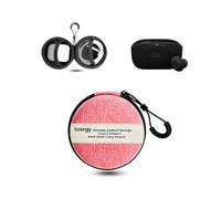 toergy Case Compatible for JBL Wave Buds 2, Odorless Travel Earbud Carrying Cover Pouch Bag with Mesh Pocket, Pink