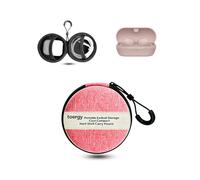 toergy Case Compatible for SONY-WF-C710N, Odorless Travel Earbud Carrying Cover Pouch Bag with Mesh Pocket, Pink