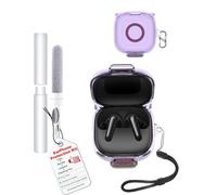 toergy Case for Anker Soundcore P31i Wireless Earbuds, Soft Silicone Protective Cover - Shockproof Scratch-Resistant with Precise Cutouts, Transparent Purple