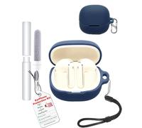 toergy Case for Baseus Bowie MS1, Premium Anti-Slip Silicone Protective Cover with Keychain, Shockproof Earbud Shell Accessories for Travel and Sports, Blue