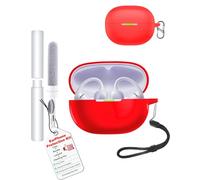 toergy Case for SHOKZ OpenDots Air Wireless Earbuds, Soft Silicone Protective Cover - Shockproof Scratch-Resistant with Precise Cutouts, Red