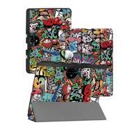 toergy Case for TCL Nxtpaper11 Gen2 11 Inch Tablet, Trifold Stand PU Leather Protective Cover - Ultra Thin Shockproof Dustproof Lightweight - Graffiti Style