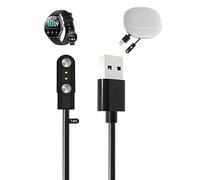 toergy Charger Cable for IOWODO W40 Smart Watch, USB Charger Cable,Magnetic Attachment,Fast Charging,Lightweight,Durable,Portable Travel Silicone Storage Bag