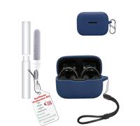 toergy Shockproof Waterproof Silicone Case for Anker Soundcore AeroClip, Soft Slim Cover with Lanyard, Keychain & Cleaner Kit, Blue