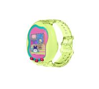 toergy Silicone Case for Tamagotchi Bandai Uni - Soft Protective Cover with Hand Strap, Comfortable, Portable Anti-Scratch Skin for Pet Game Machine (Transparent Green)