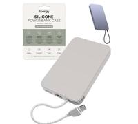 toergy Silicone Case for UGREEN MagFlow 10000mAh PB579 Power Bank,Grey | Soft silicone case cover for UGREEN MagFlow 10000mAh PB579 magnetic power bank, slim skin, compatible with UGREEN