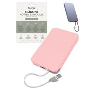 toergy Silicone Case for UGREEN MagFlow 10000mAh PB579 Power Bank,Pink | Soft silicone case cover for UGREEN MagFlow 10000mAh PB579 magnetic power bank, slim skin, compatible with UGREEN