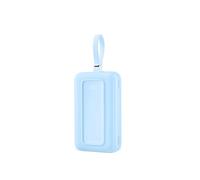 toergy silicone protective case for Anker Zolo Power Bank, 10,000mAh durable and eco-friendly cover with precise holes - shock-proof, comfortable touch,blue