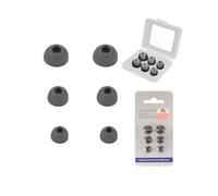 toergy Silicone Replacement Earplugs for Sony WF-1000XM6-3 Sizes (S/M/L) Soft & Non-Slip Ear Pads Attachments with Cleaning Kit and Portable Storage Box, Grey & Transparent