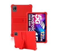 toergy Silicone Tablet Case for Doogee V Pad 12 Inch with Full Coverage, Shockproof, Anti-scratch, Adjustable Stand, and Soft Silicone Cover,Red