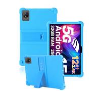 toergy Silicone Tablet Case for Doogee V Pad 12 Inch with Full Coverage, Shockproof, Anti-scratch, Adjustable Stand, and Soft Silicone Cover,Lightblue