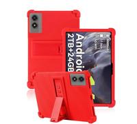 toergy Silicone Tablet Case for TABWEE T50 11 Inch with Full Coverage, Shockproof, Anti-scratch, Adjustable Stand, and Soft Silicone Cover,Red