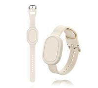 toergy Silicone Wristband for Xiaomi Smart Tag, 1 Pack Adjustable Tracker Holder Strap for Kids and Elderly, Anti-Lost GPS Holder for Wrist, White