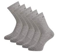 Toes&Feet Men's 5-Pack Grey Anti Athletes Foot Odor Resist Anti-Sweat Thin Cotton Crew Sports Socks