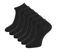 Toes&Feet Men's 6-Pack Black Anti Odor Sweat Resist No-Show Sports Socks