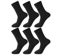 Toes&Feet Mens Seamless Anti Stink Odor Blister Resistant Quick Dry Sweat Proof Breathable Quarter/Crew Mid Calf Dress Socks, Crew: 6-pack Black, 5-12 UK
