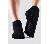 ToeSox Ankle Full Toe Women's Yoga Grip Socks - M - Black