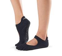 Toesox FT Bellarina Yoga Grip Socks, Black, M