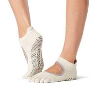 Toesox FT Bellarina Yoga Grip Socks, Oatmeal, M