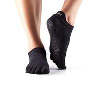 Toesox FT Low Rise Yoga Grip Socks, Black, M