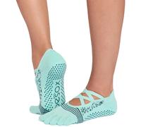 Toesox Full Toe Elle Tec Pilates Grip Socks Green EU 39-42 1/2 Woman