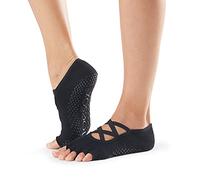 Toesox HT Elle Yoga Grip Socks, Black, Small