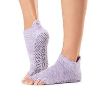 Toesox HT Low Rise Yoga Grip Socks, Heather Purple, M