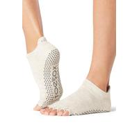 Toesox HT Low Rise Yoga Grip Socks, Oatmeal, S