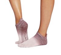 toesox Low Rise Full Toe Grip Socks - Non-Slip Pilates Socks for Women and Men, Barre & Yoga Toe Socks, Anti Skid Ankle Socks, Winterize, Medium
