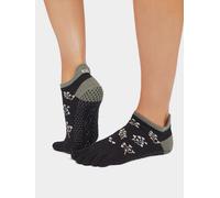 ToeSox Low Rise Full Toe Women's Yoga Grip Socks - M - Petal Print