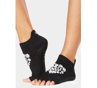 ToeSox Low Rise Half Toe Women's Yoga Grip Socks - M - Blooming Love