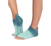 ToeSox Low Rise Half Toe Women's Yoga Grip Socks - M - Tidal