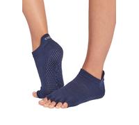 ToeSox Low Rise Half Toe Women's Yoga Grip Socks - S - Soft Blue Tie Dye