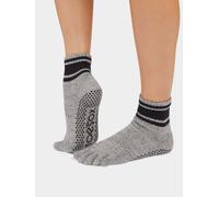 ToeSox Melody Full Toe Yoga Socks - M - Grey Speckle