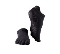 ToeSox Women's Low Rise Toe Socks in Black | Size: Large ToeSox Black L