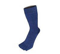 TOETOE - Men, Women Outdoor Wool Mid-Calf Seamless Plain Toe Socks, Hygienic, Breathable - 1 pair Denim Blue - S/M/L