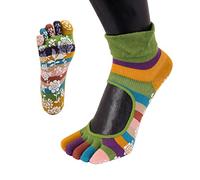 TOETOE - Men, Women Yoga&Pilates Stretchy Soft Cotton Seamless Patterned Anti-Slip Sole Serene Ankle Toe Socks, Hygienic, Breathable